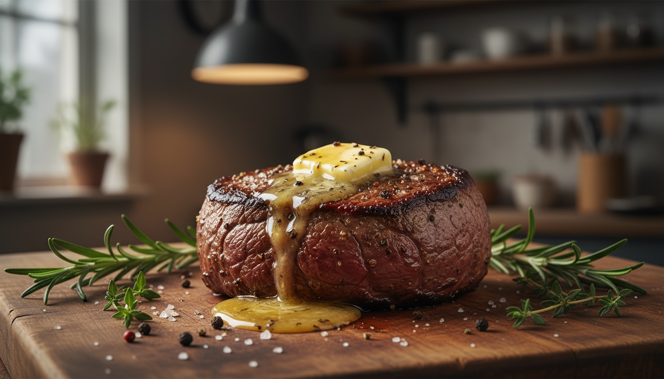 Imported tender filet mignon lightly seasoned, cooked in butter.