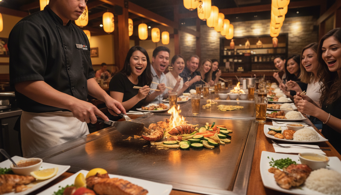 hibachi menu protein like lobster, salmon, etc