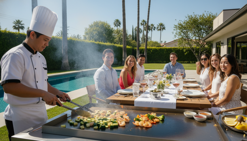 hire teppanyaki caterer Los Angeles