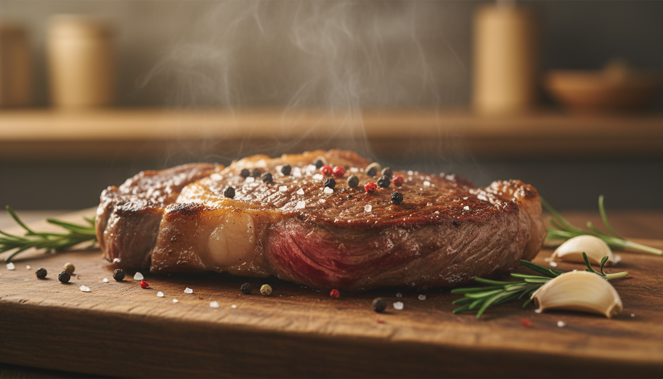 Imported tender rib eye lightly seasoned, cooked in butter
